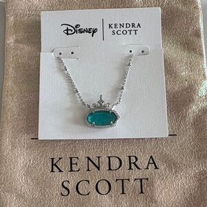 Kendra Scott Disney Teal Crown Pendant Necklace